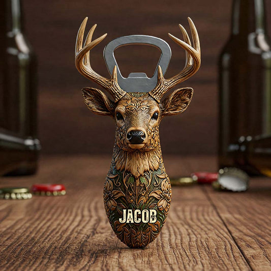 Einfach mal ausprobieren und es herausfinden – personalisierter Flaschenöffner für die Jagd