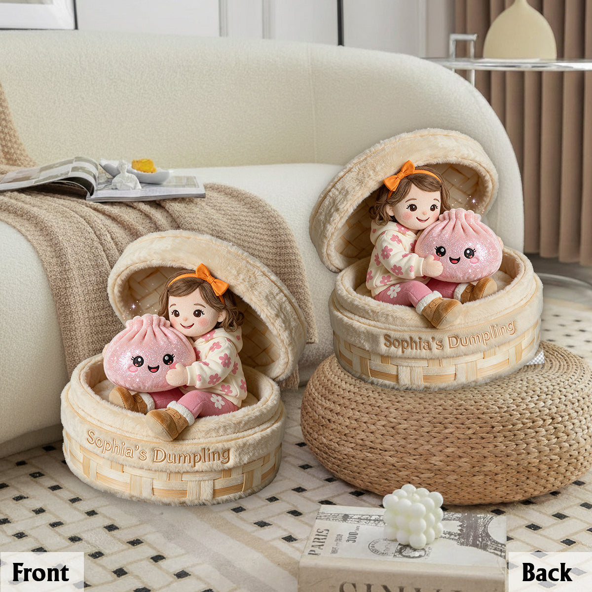 The Funny Mystery Dumpling For Kid - Personalized Kid Premium Faux Fur Pillow