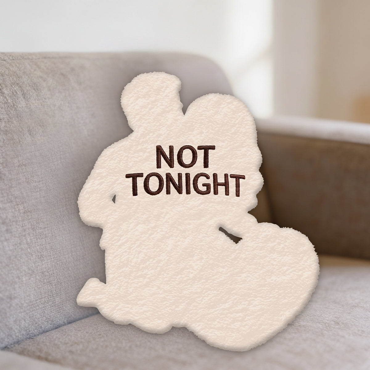 Heute Abend - Personalisierte Würzige Paar Premium Kunstfellkissen