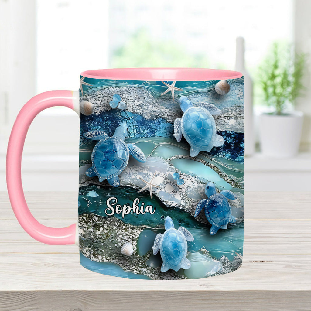 Personalisierte Tasse mit Schildkrötenmotiv