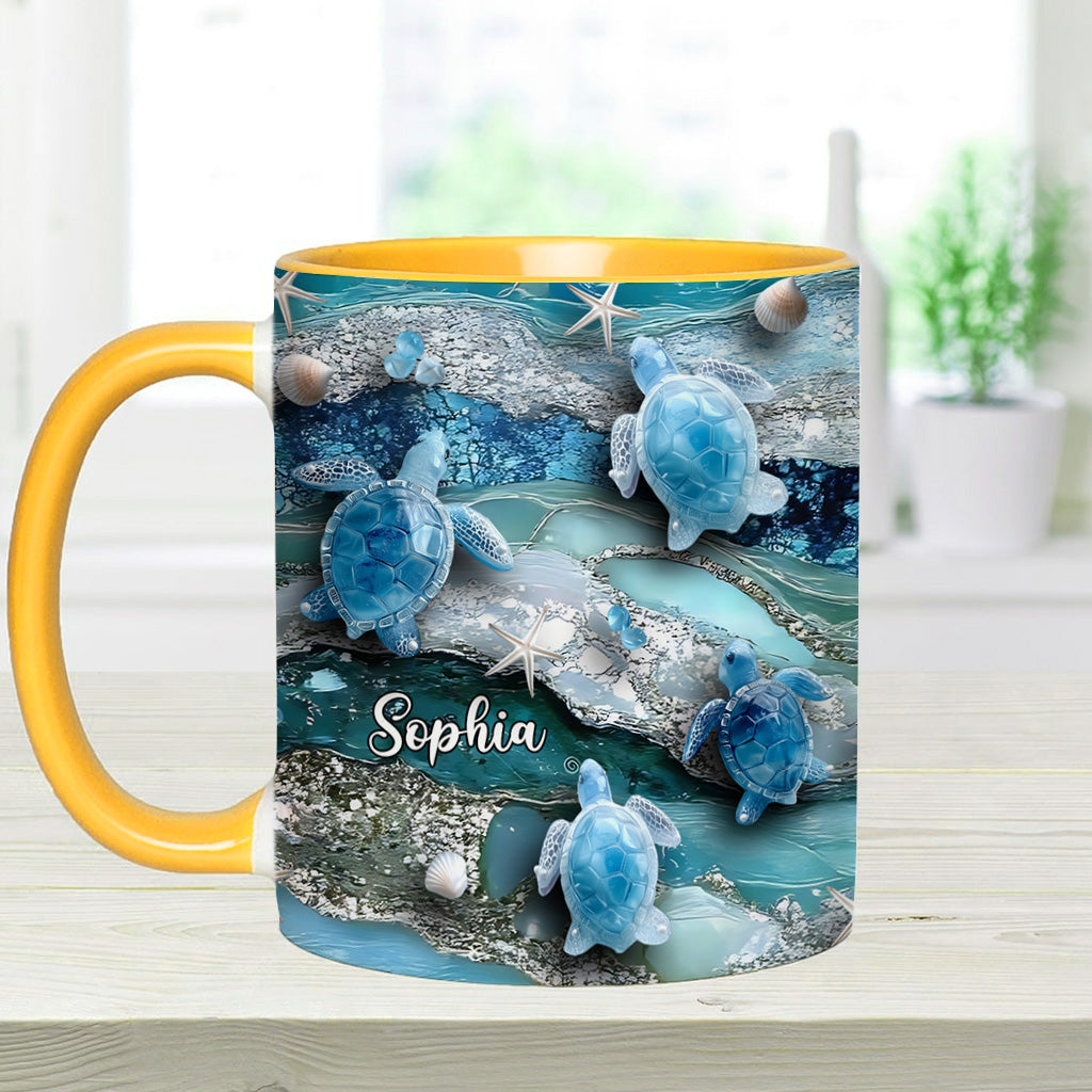 Personalisierte Tasse mit Schildkrötenmotiv