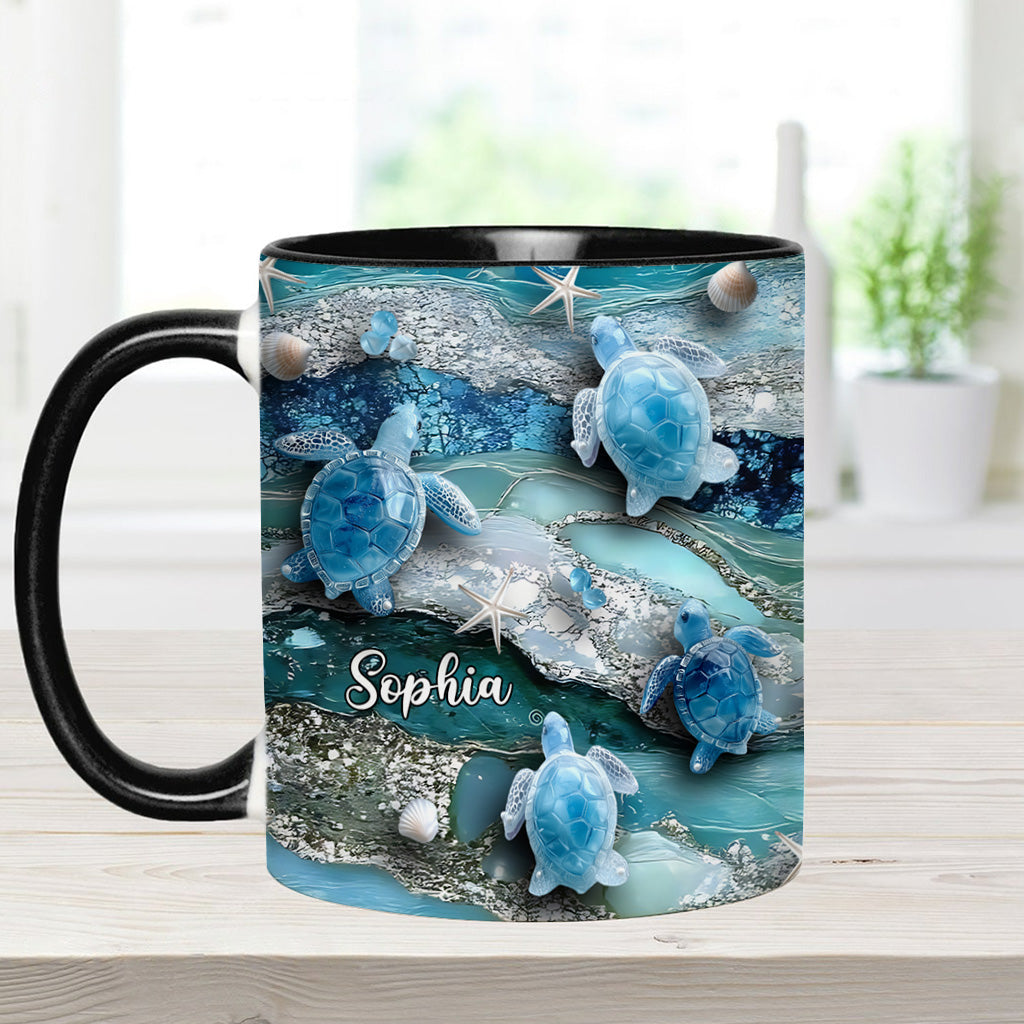 Personalisierte Tasse mit Schildkrötenmotiv