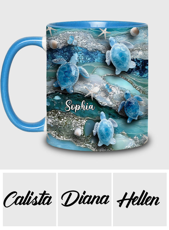 Personalisierte Tasse mit Schildkrötenmotiv