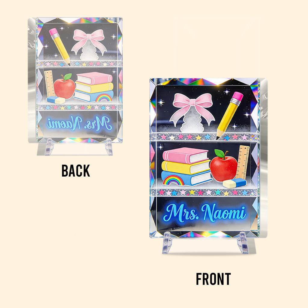 Kawaii School Teacher Gift Personalized - Personalized Teacher Custom Shaped Acrylic Plaque