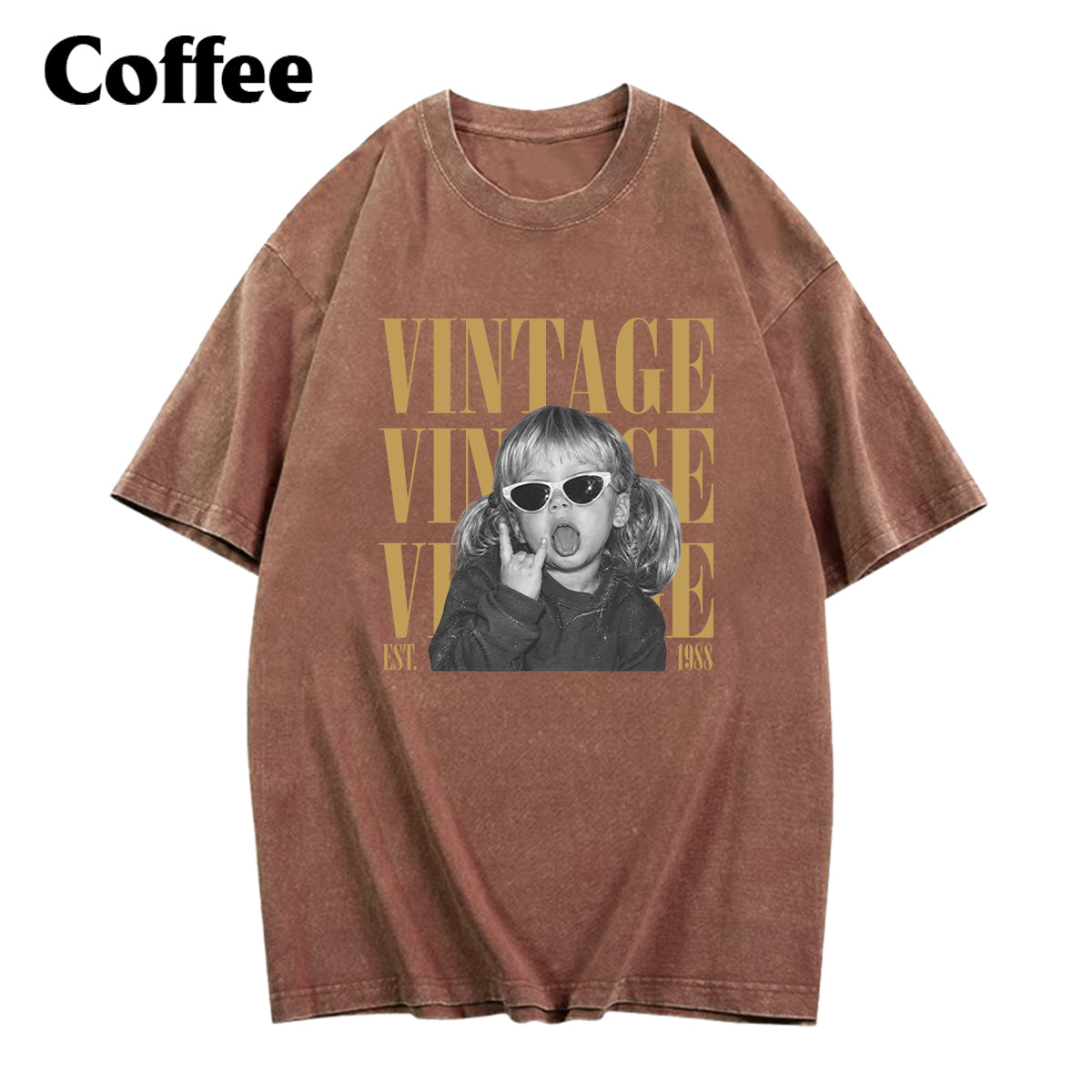 Birthday Gift - Personalized Birthday Washed T-Shirt