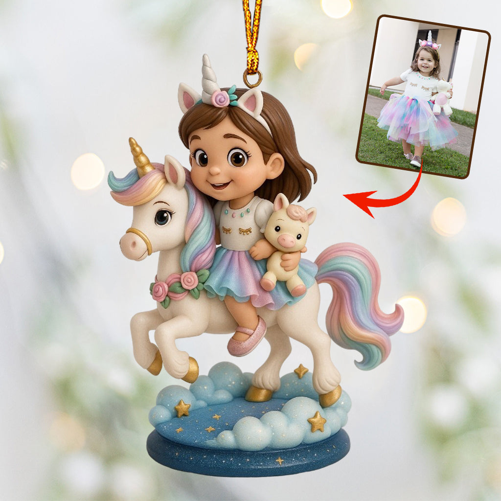 Individuell gestaltbar nach Foto, Geschenk für einhornbegeisterte Mädchen – personalisierter Kinderschmuck in individueller Form