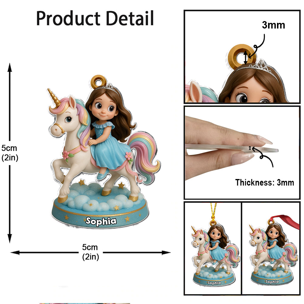 Individuell gestaltbar nach Foto, Geschenk für einhornbegeisterte Mädchen – personalisierter Kinderschmuck in individueller Form