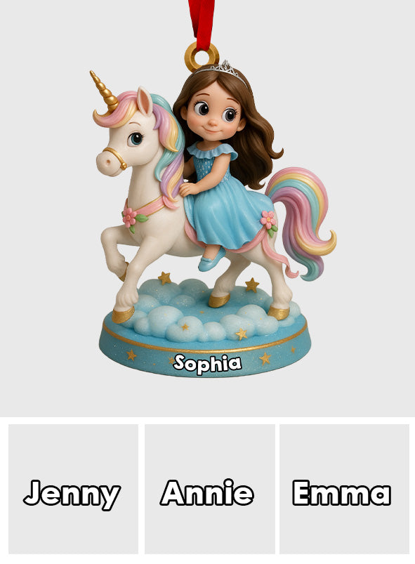 Individuell gestaltbar nach Foto, Geschenk für einhornbegeisterte Mädchen – personalisierter Kinderschmuck in individueller Form