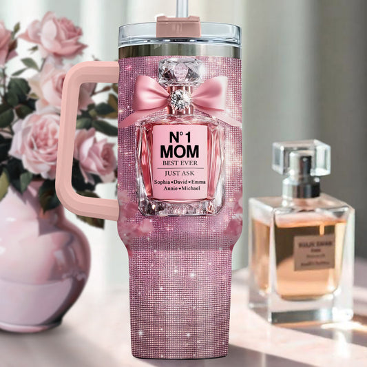Die beste Mama aller Zeiten – Personalisierter Mutterbecher mit Henkel