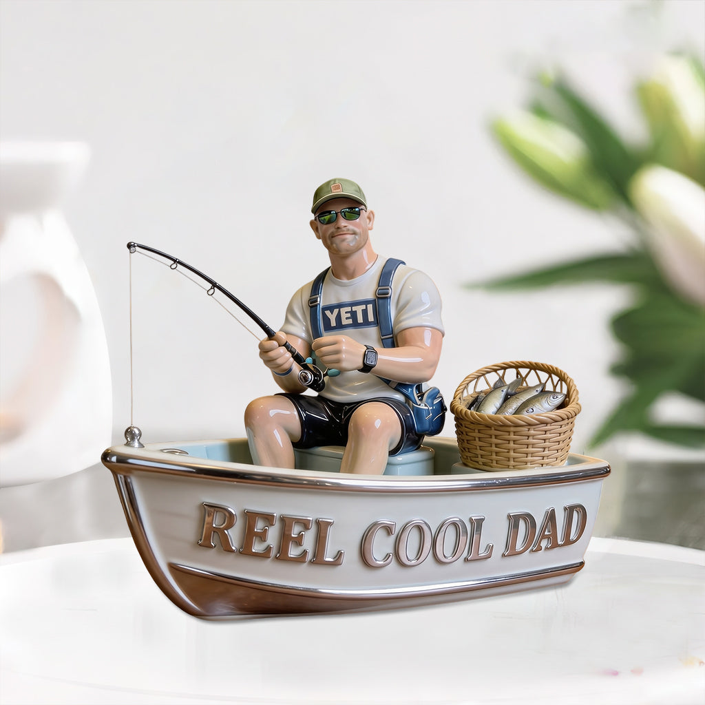 Angler Papa - Personalisierte Angel Acrylplakette in Sonderform
