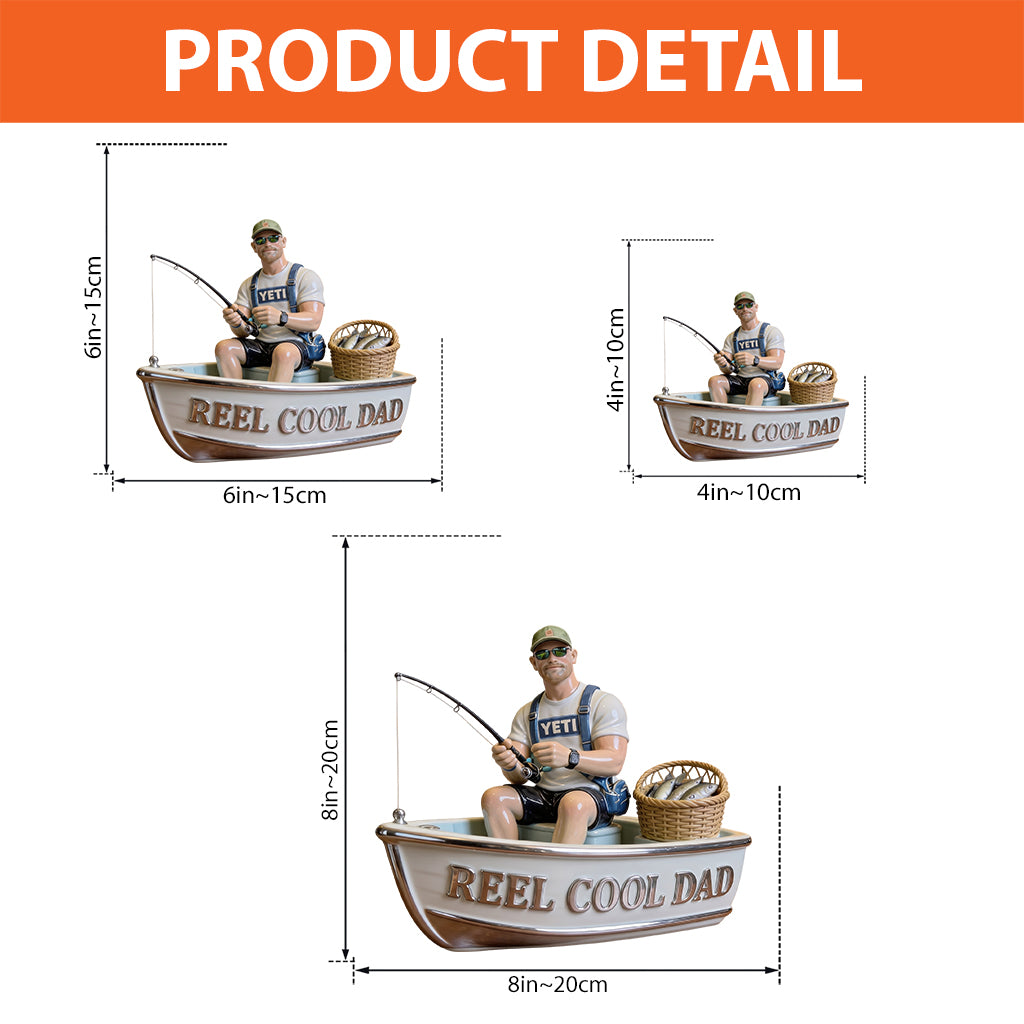 Angler Papa - Personalisierte Angel Acrylplakette in Sonderform