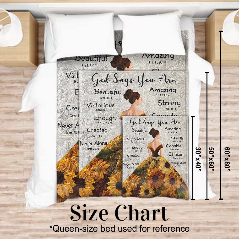 Gott sagt, du bist es – Personalisierte Decke für Afroamerikaner