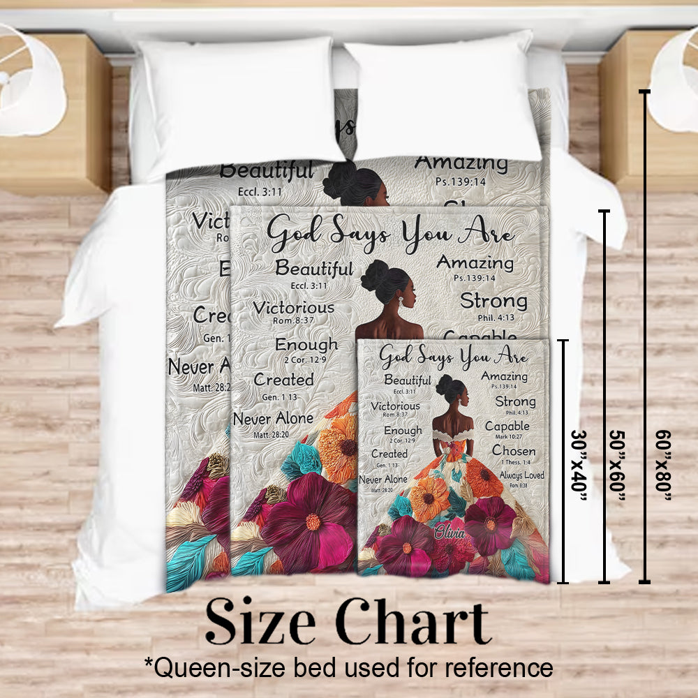 Gott sagt, du bist es – Personalisierte Decke für Afroamerikaner