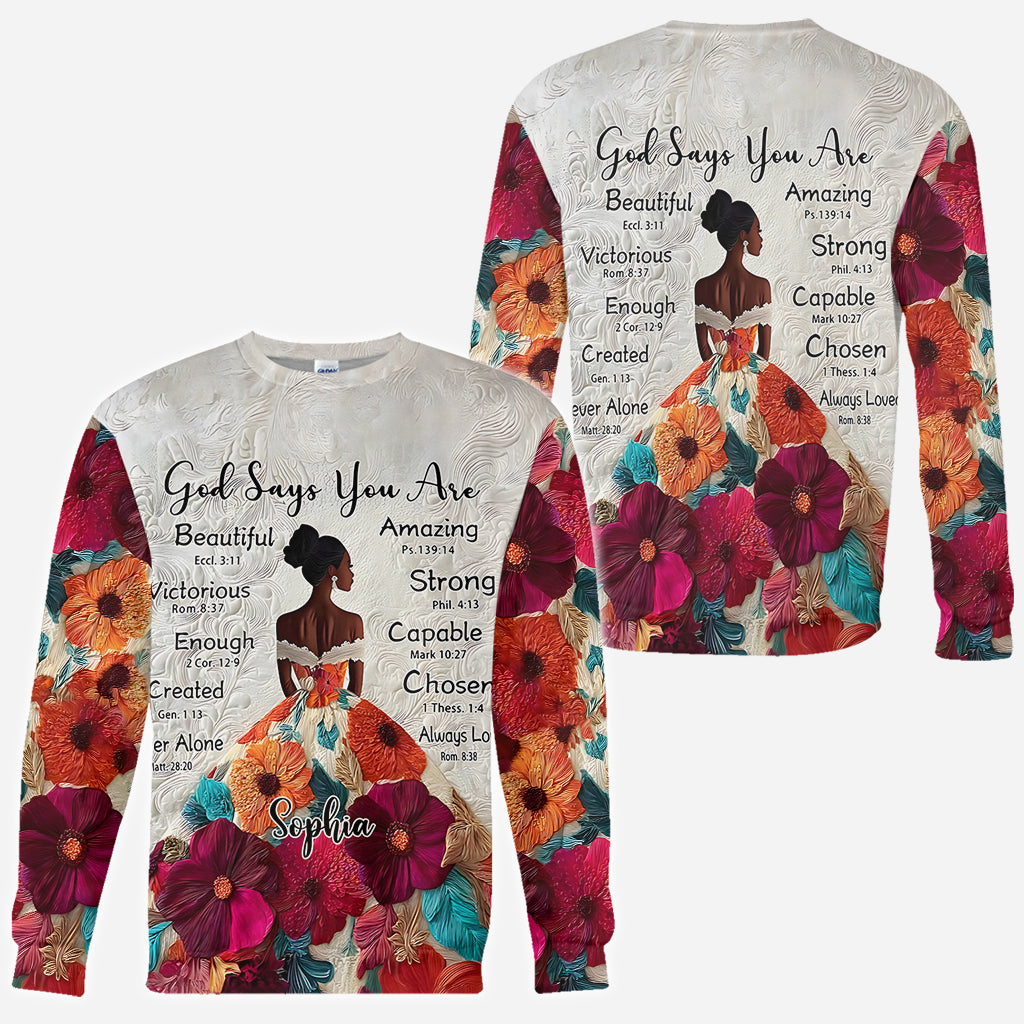 Gott sagt, du bist es – personalisiertes T-Shirt für Afroamerikaner