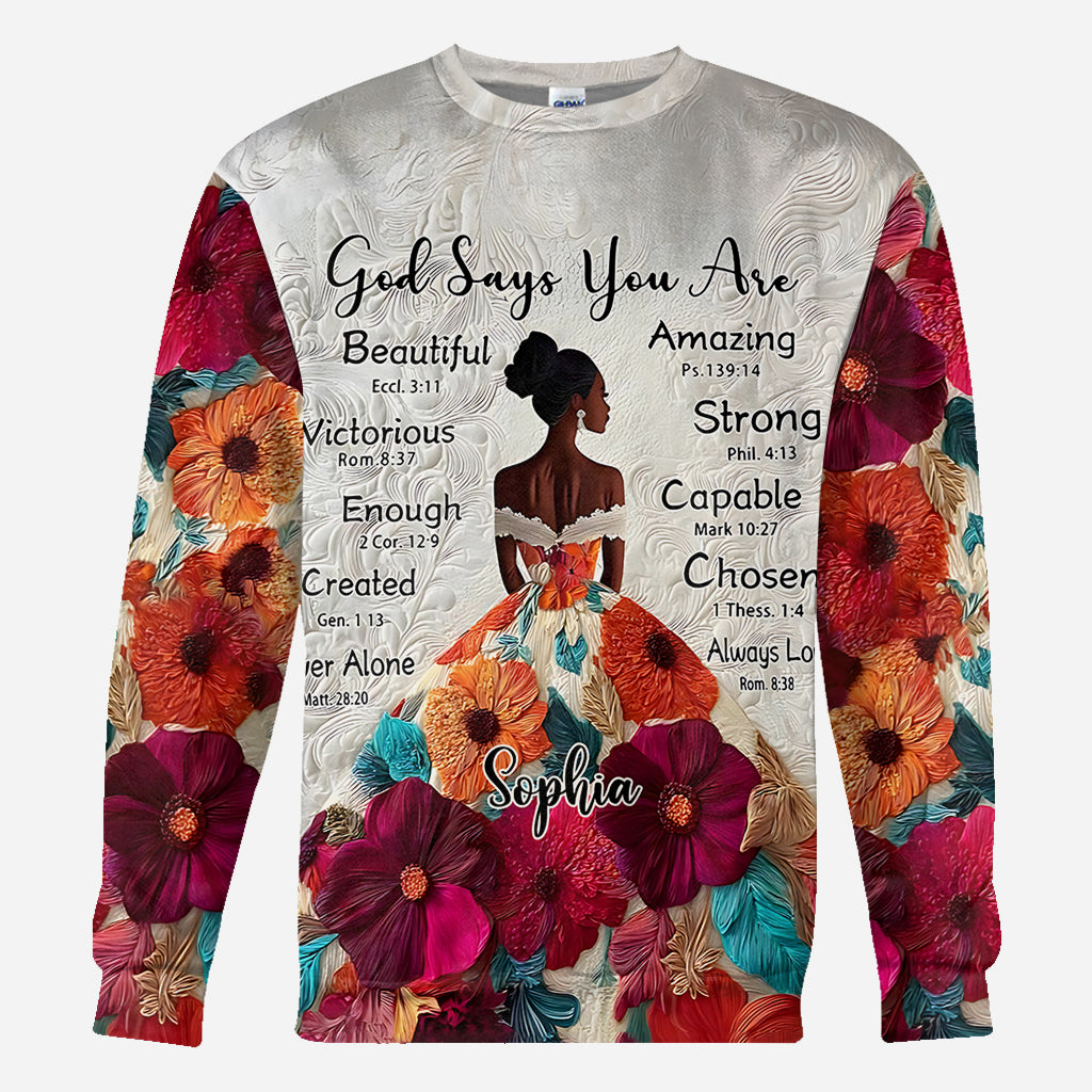 Gott sagt, du bist es – personalisiertes T-Shirt für Afroamerikaner