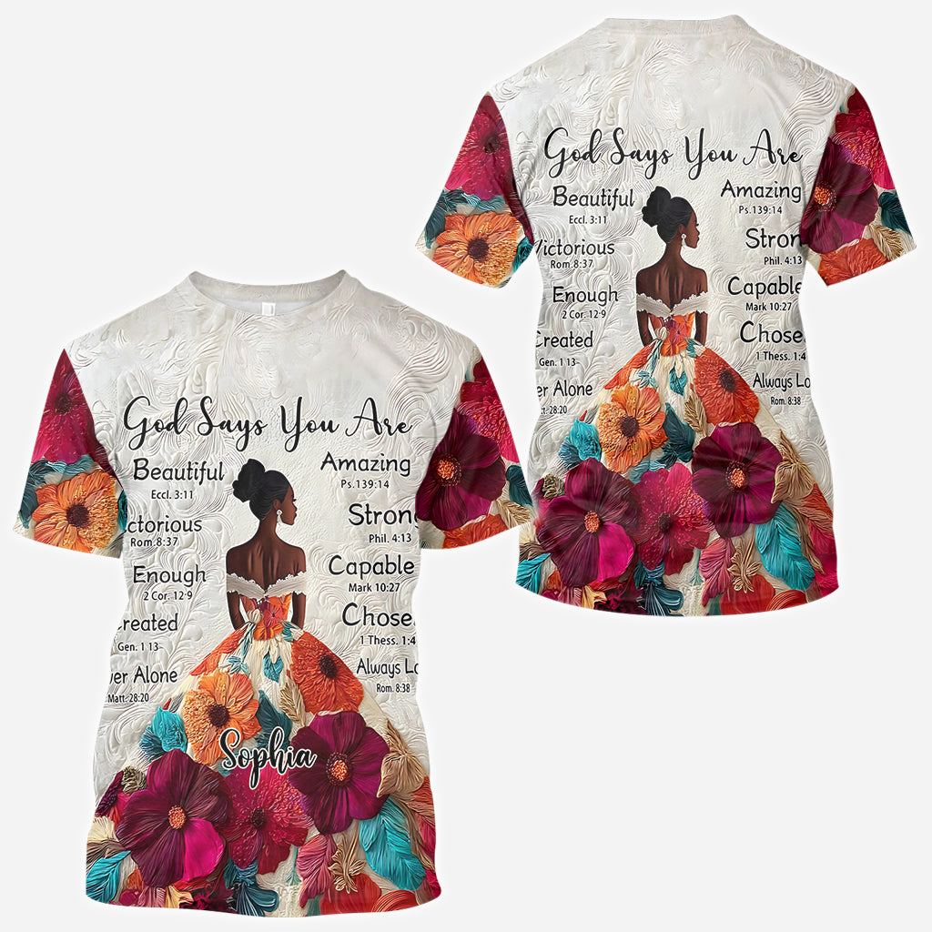 Gott sagt, du bist es – personalisiertes T-Shirt für Afroamerikaner