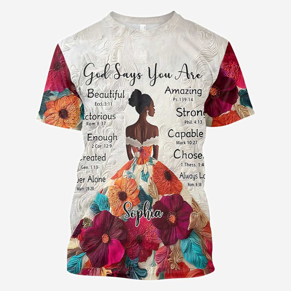 Gott sagt, du bist es – personalisiertes T-Shirt für Afroamerikaner