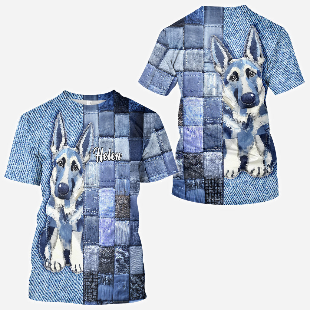 Ich liebe Deutsche Schäferhunde – Personalisiertes T-Shirt mit Hundemotiv