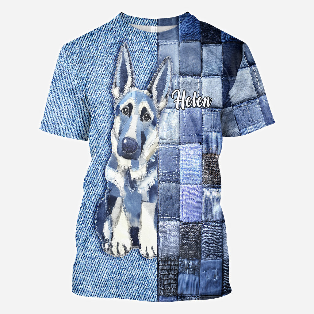 Ich liebe Deutsche Schäferhunde – Personalisiertes T-Shirt mit Hundemotiv
