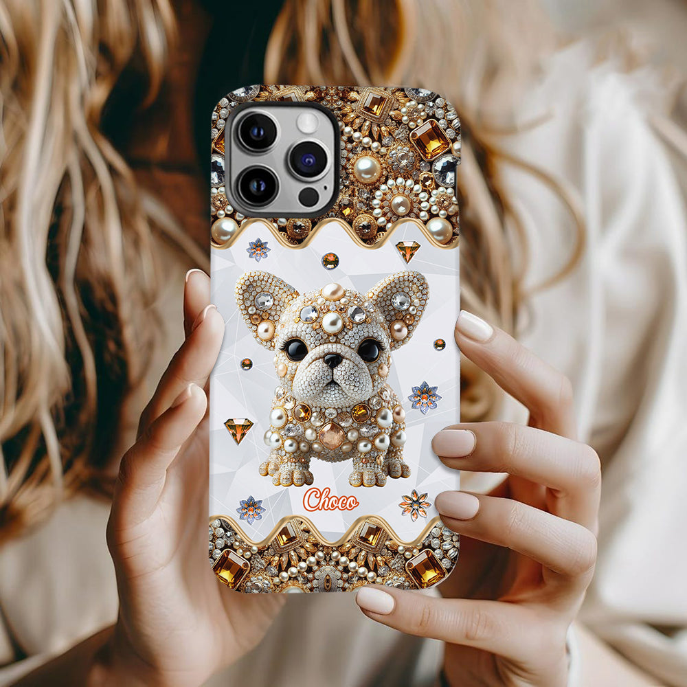 Liebe Französische Bulldogge - Personalisierte Handyhülle mit Hundemotiv