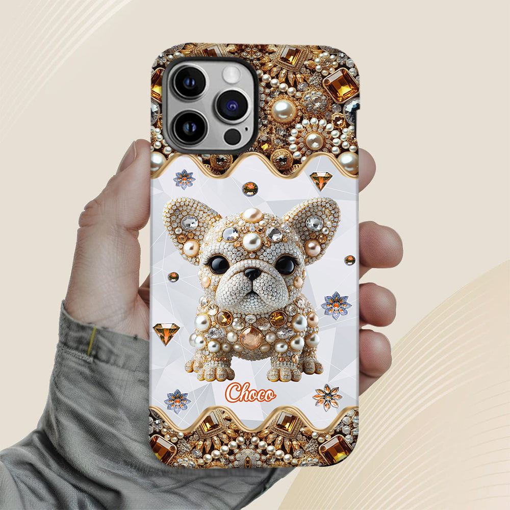 Liebe Französische Bulldogge - Personalisierte Handyhülle mit Hundemotiv