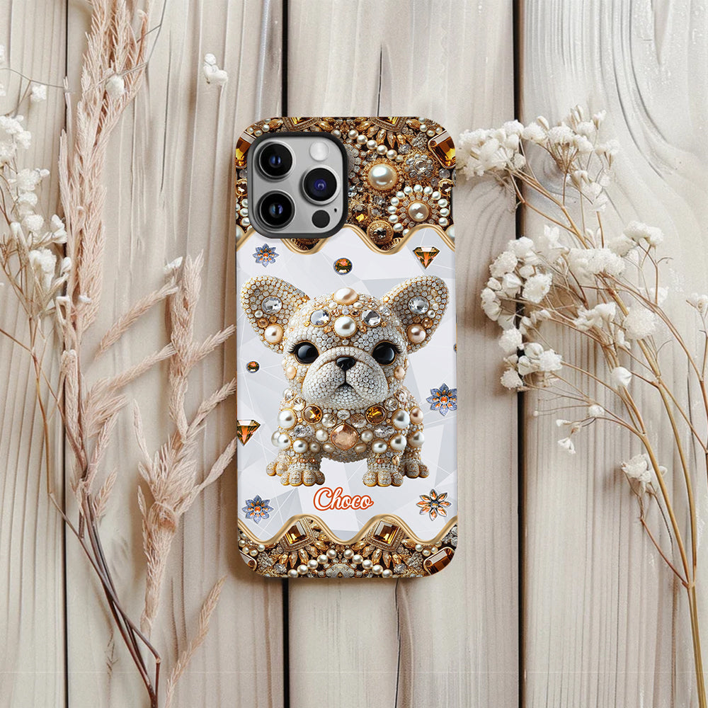 Liebe Französische Bulldogge - Personalisierte Handyhülle mit Hundemotiv