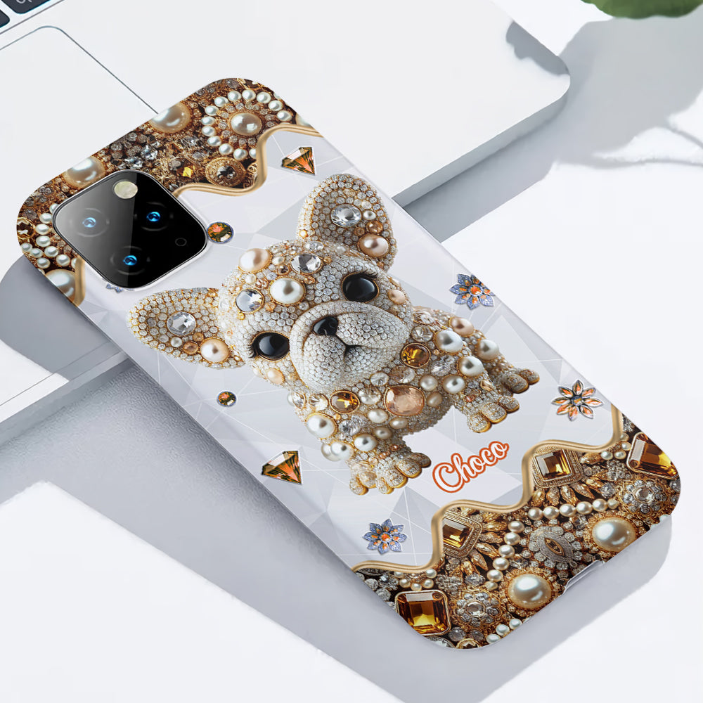 Liebe Französische Bulldogge - Personalisierte Handyhülle mit Hundemotiv