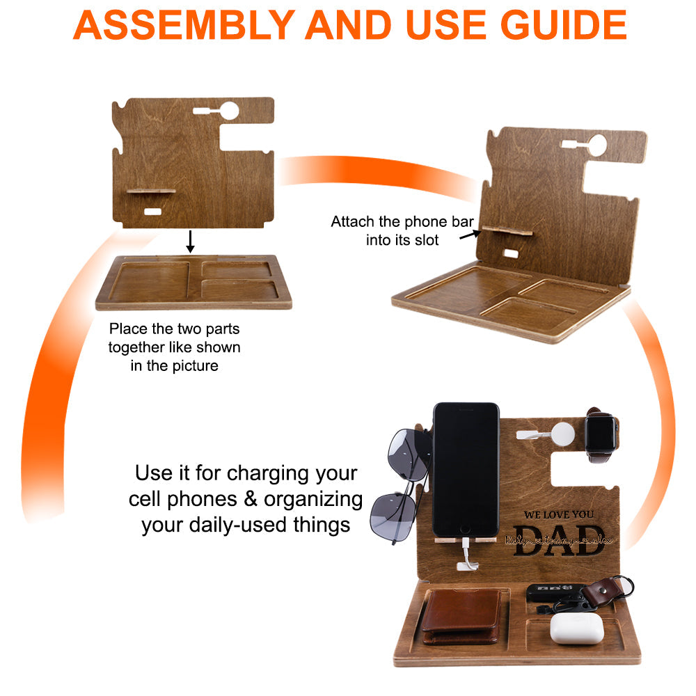 Wir lieben dich, Papa – Personalisierte Dockingstation für Väter