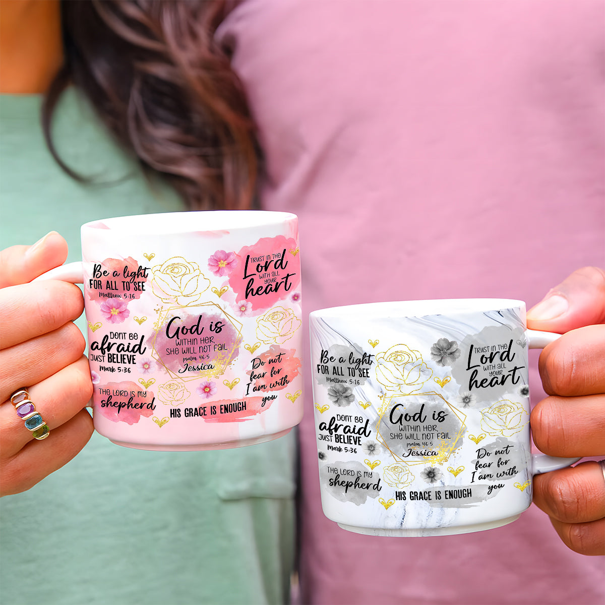 Christliches Bekenntnis – Personalisierter christlicher Marmorbecher