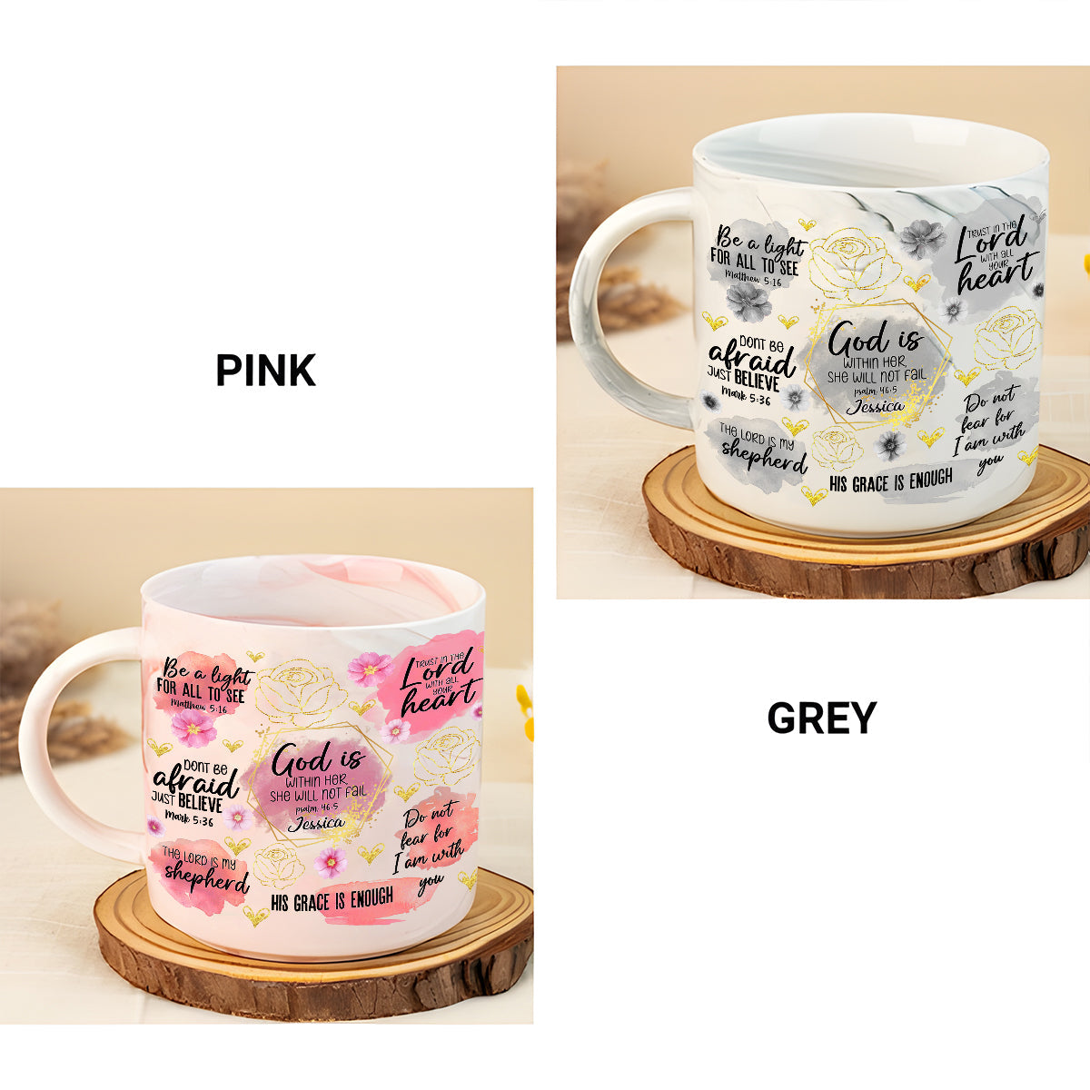 Christliches Bekenntnis – Personalisierter christlicher Marmorbecher