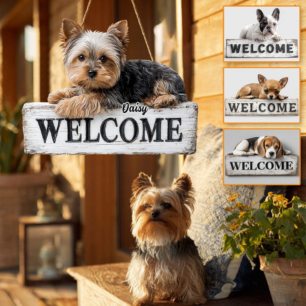 Ich liebe meinen Hund – personalisiertes Holzschild in Hundeform