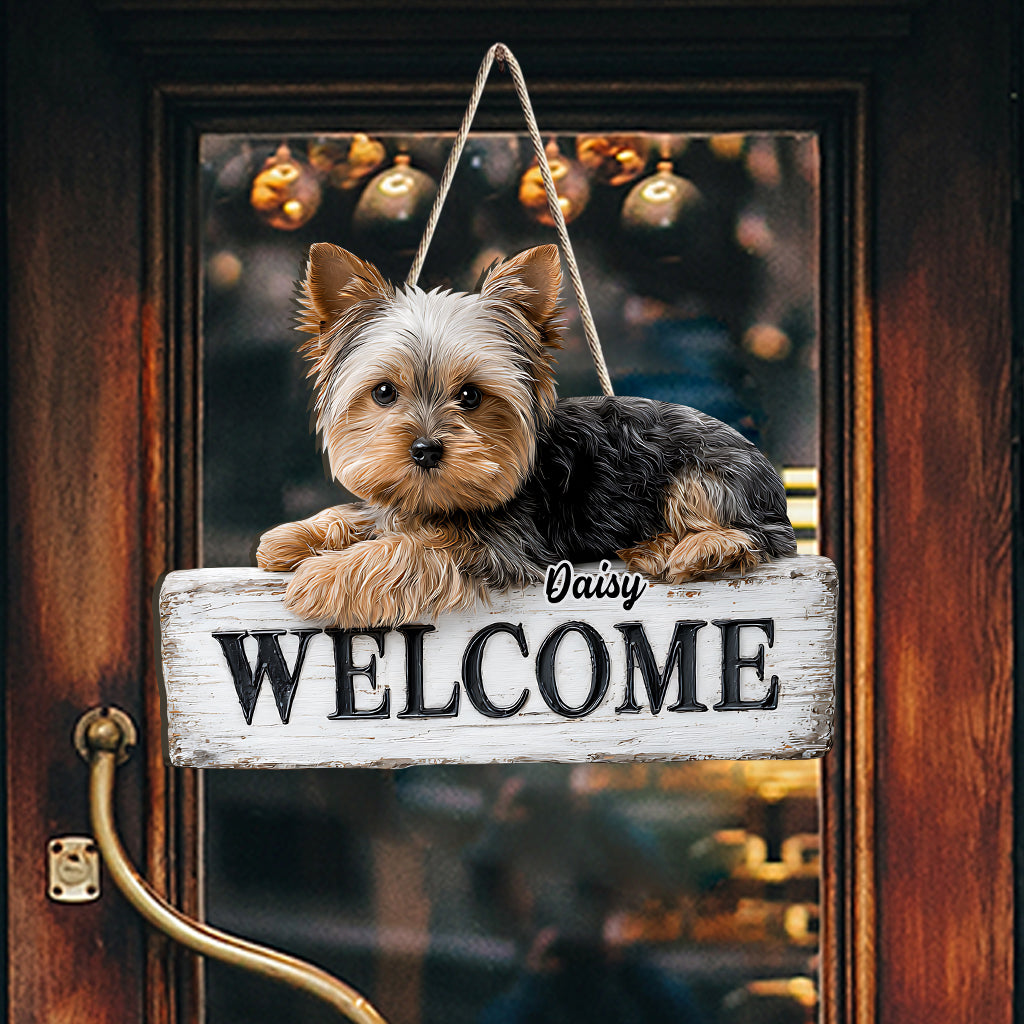 Ich liebe meinen Hund – personalisiertes Holzschild in Hundeform