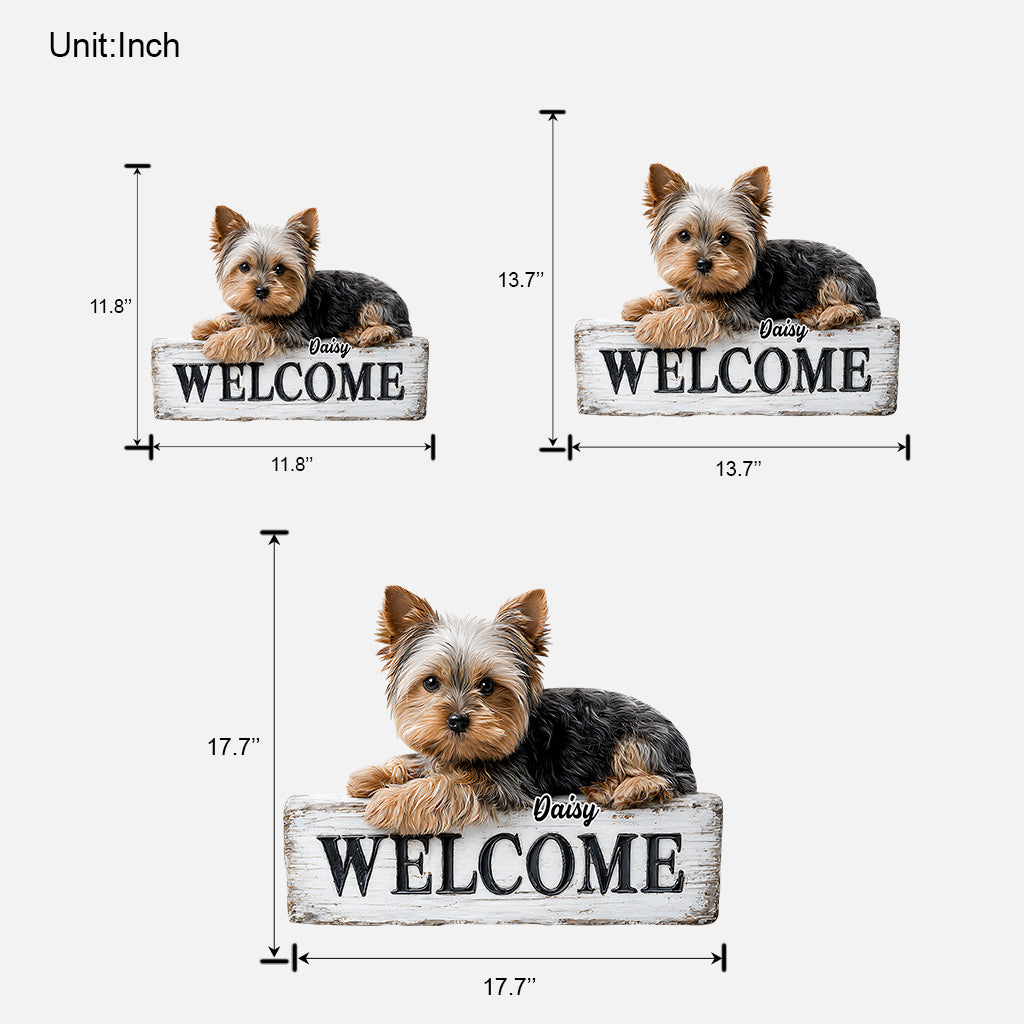 Ich liebe meinen Hund – personalisiertes Holzschild in Hundeform