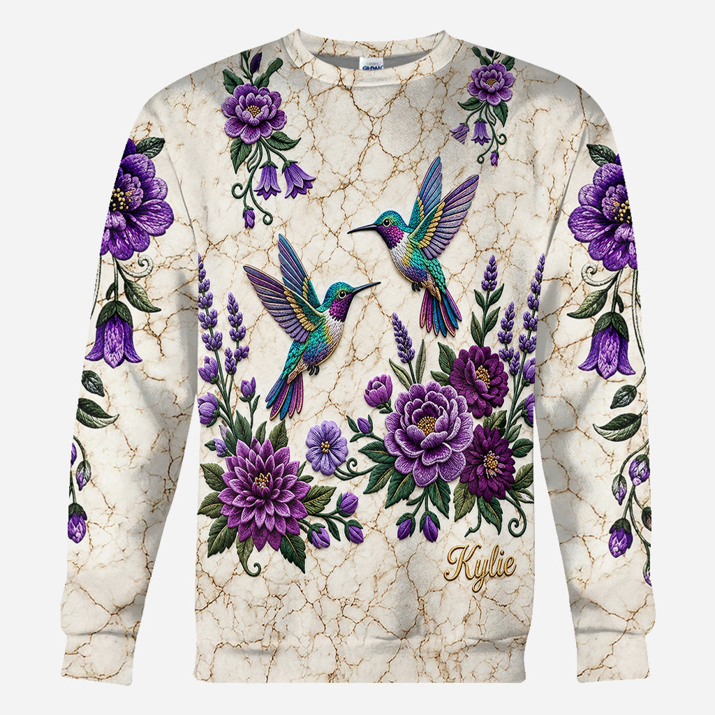 Elegant Hummingbird - Personalized Hummingbird All Over Shirt