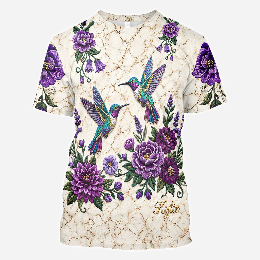 Elegant Hummingbird - Personalized Hummingbird All Over Shirt