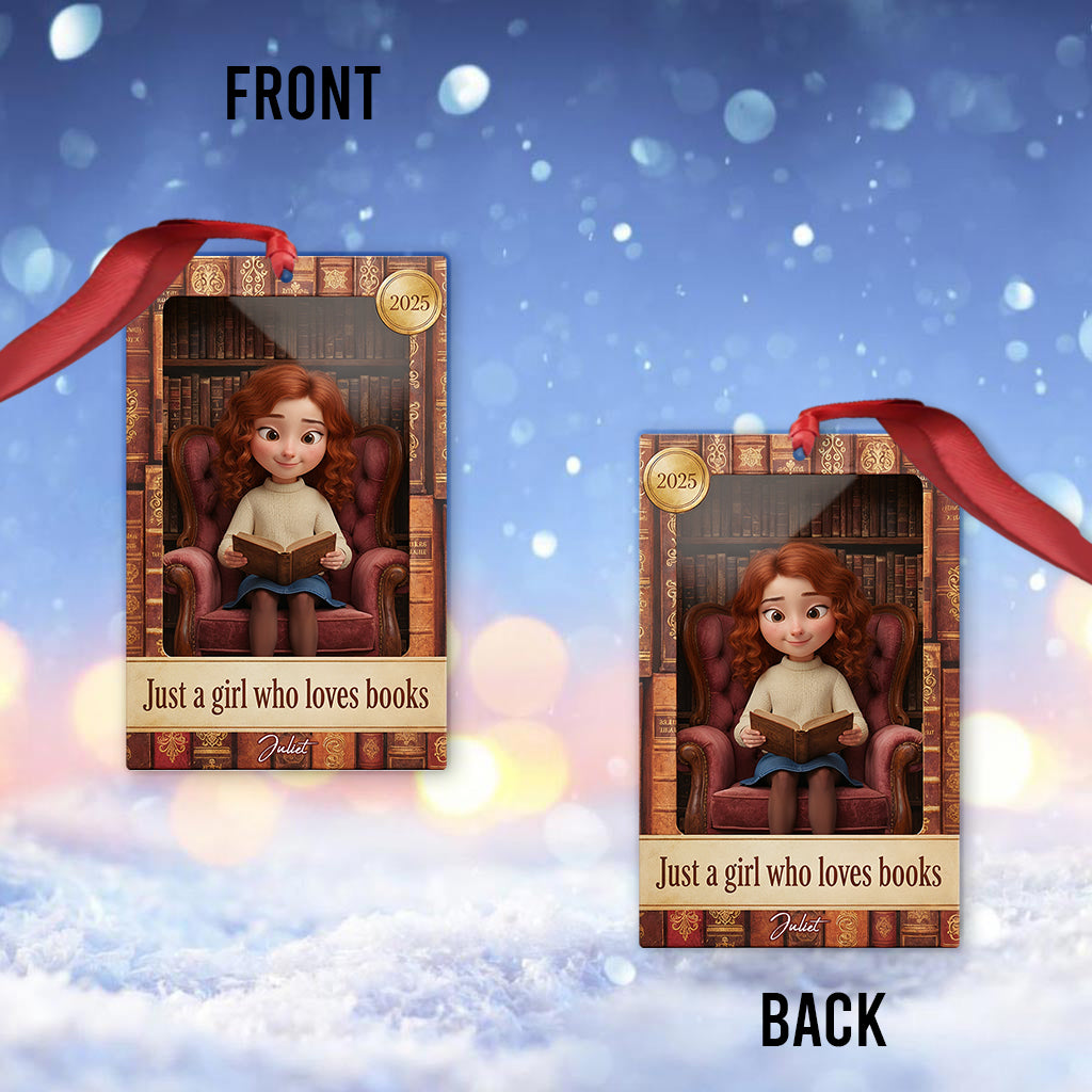 Bücherliebhaber in einer Spielzeugvitrine – personalisierter Buchanhänger