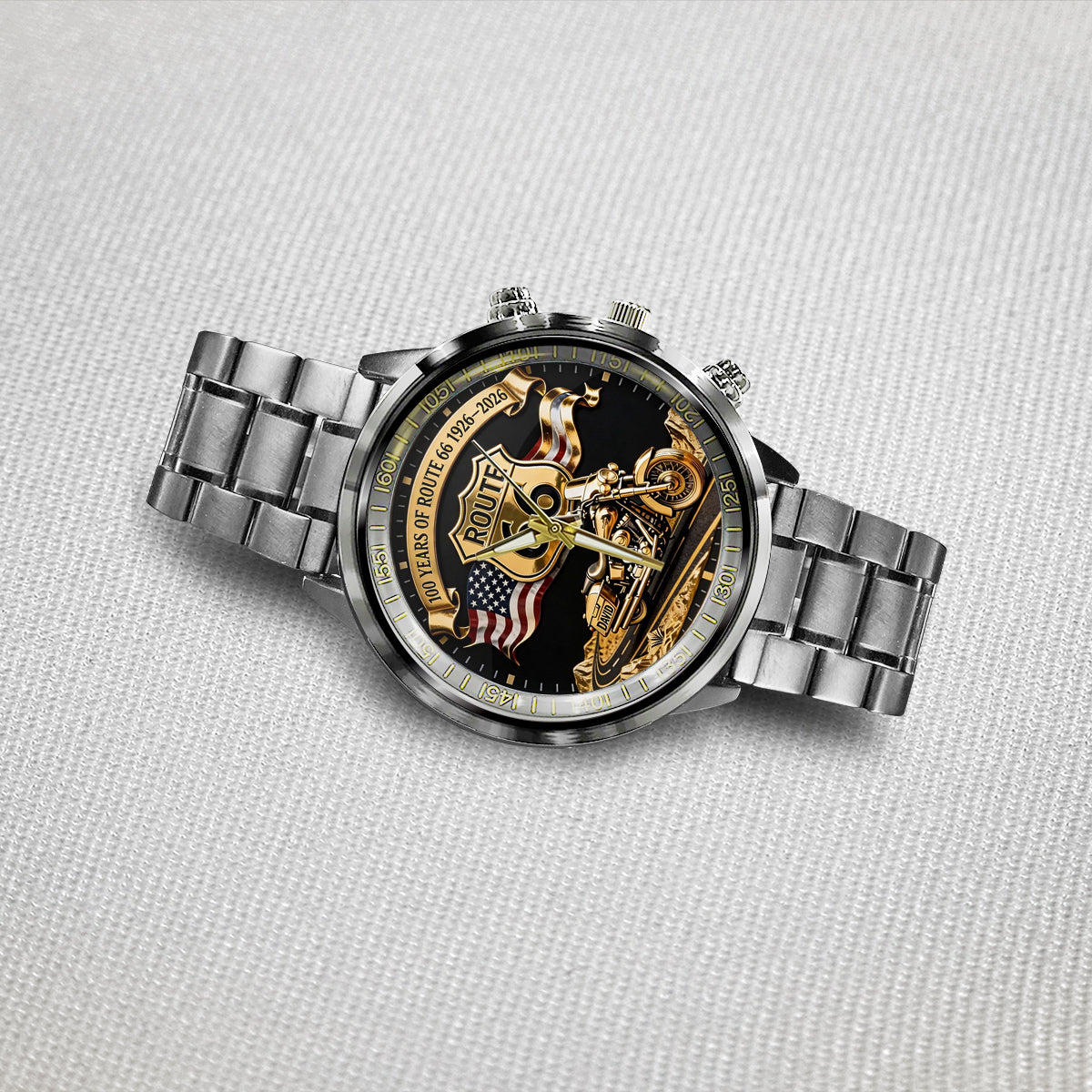 100 Years Of Route Personalized Gifts For Bikers - Personalized Biker Hand Watch