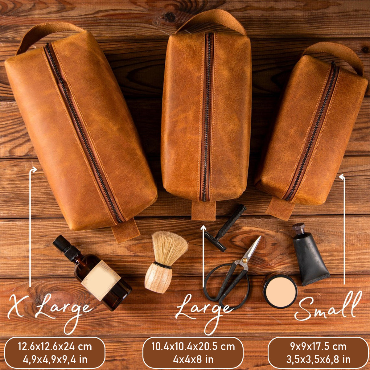 Glückwunsch, dass du mein Bruder bist – personalisierte Leder-Kulturtasche für Geschwister