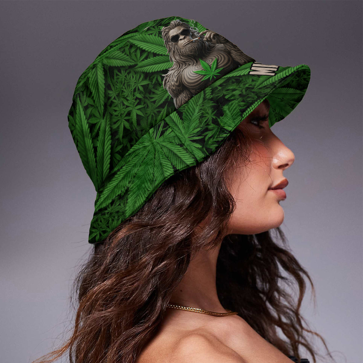 Smoking Bigfoot - Personalized Weed Bucket Hat
