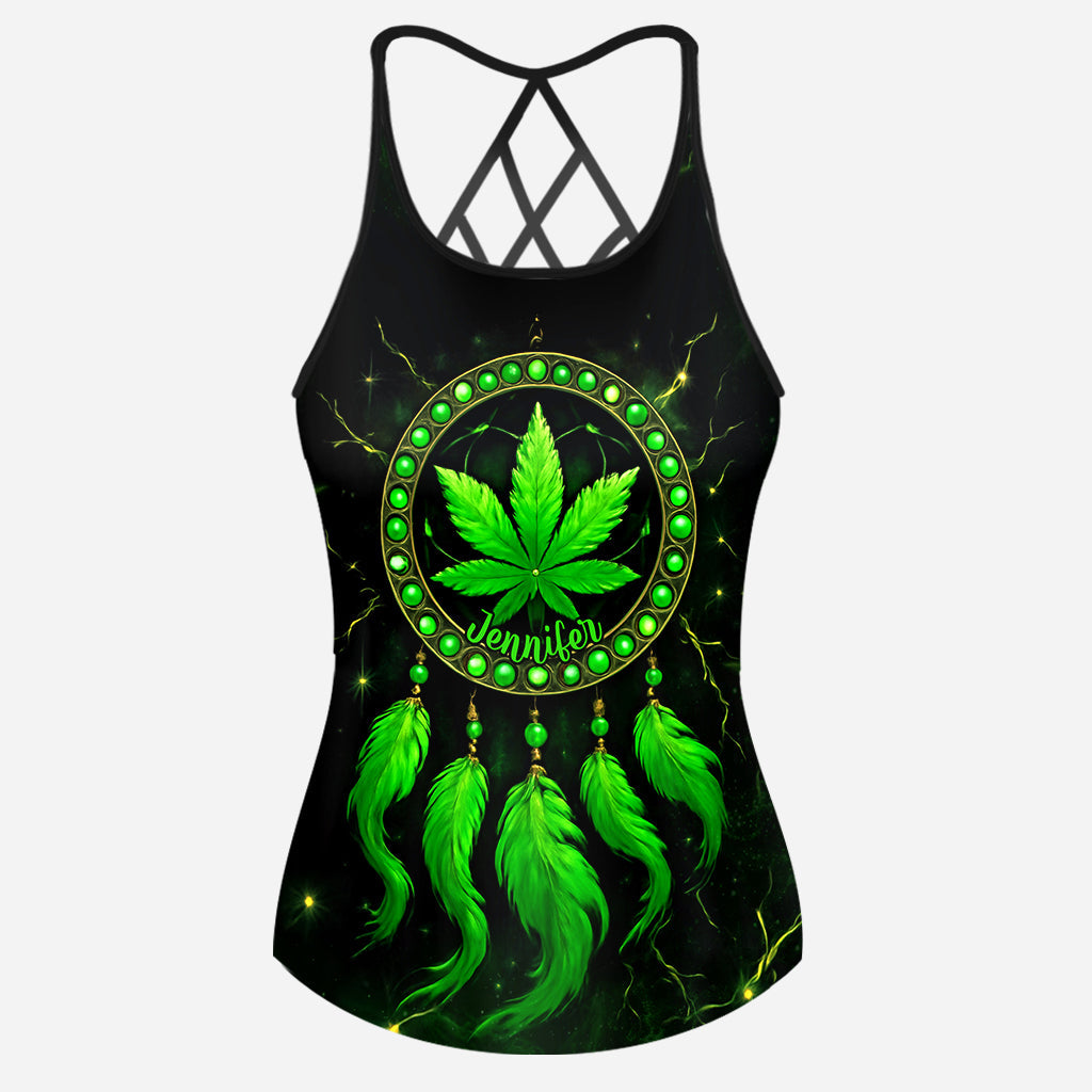 Let's Get High Weed Cross Tanktop und Damenshorts