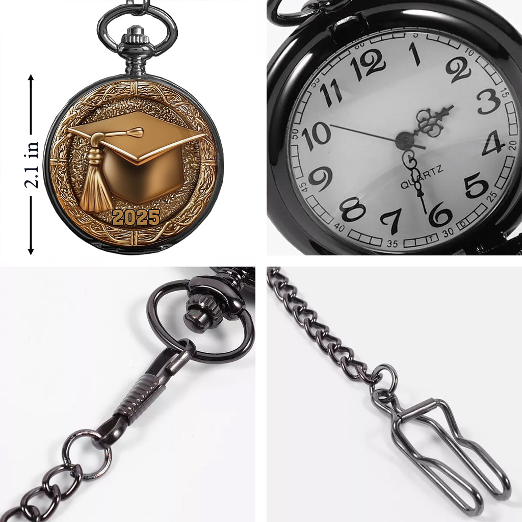 Congrats Grand 2025 - Personalized Graduation Pocket Watch