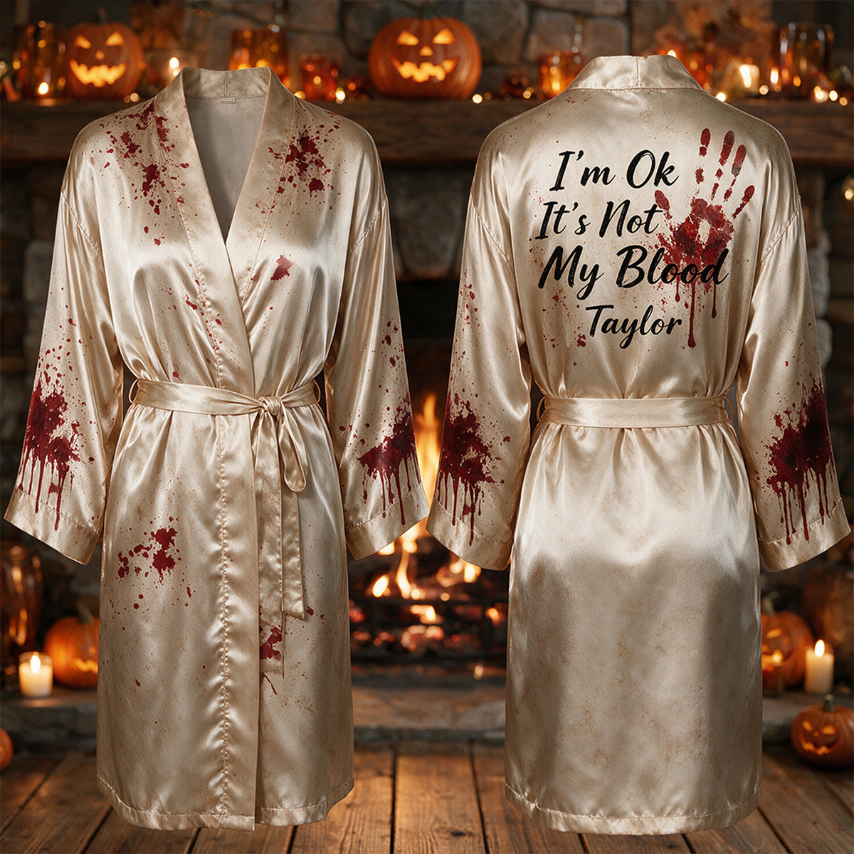 Happy Halloween - Personalized Halloween Satin Robe