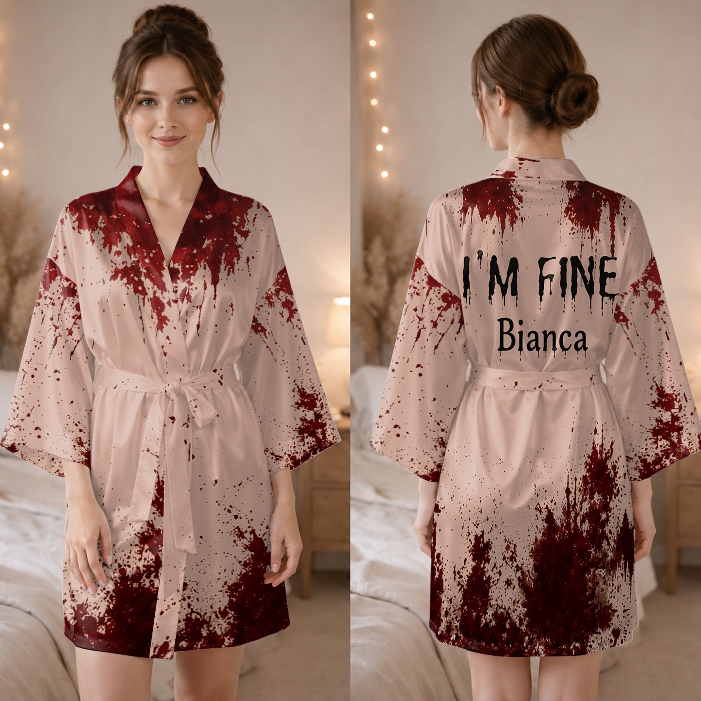 Happy Halloween - Personalized Halloween Satin Robe