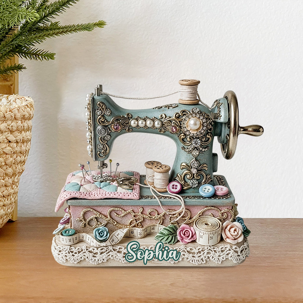 Beautiful Sewing Machine - Personalized Sewing Custom Shaped Acrylic Plaque