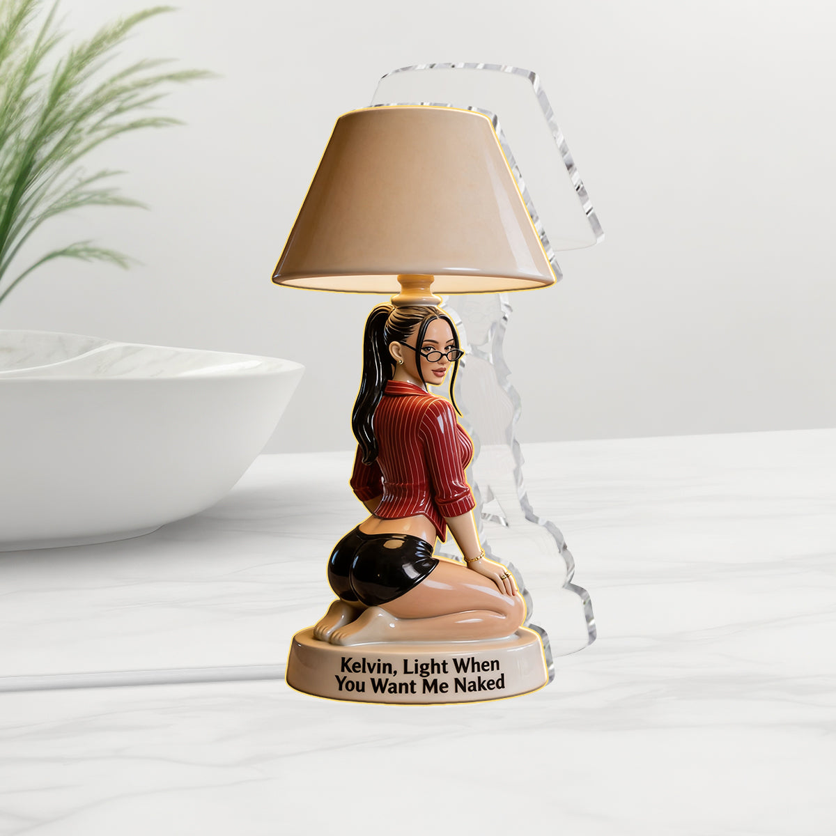 Licht, wenn du mich vermisst - Personalisierte, würzige Acryl-LED-Nachtlampe
