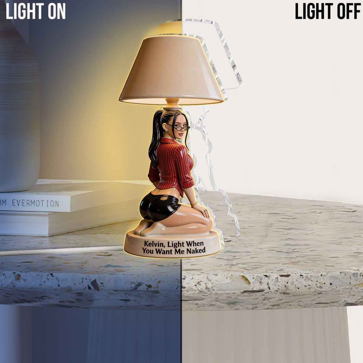 Licht, wenn du mich vermisst - Personalisierte, würzige Acryl-LED-Nachtlampe