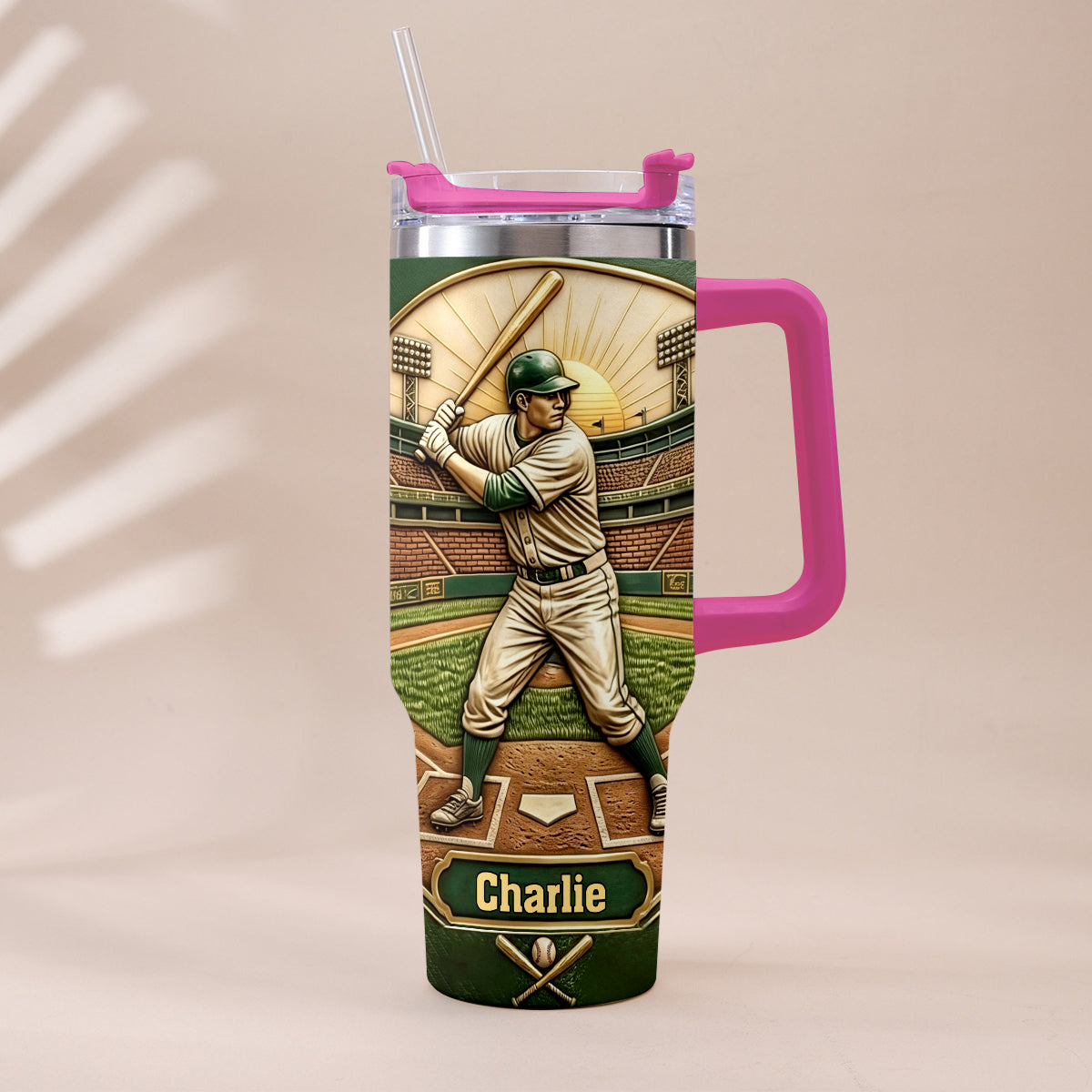 Wir haben den besten Papa gefangen - Personalisierter Baseball-Becher mit Griff
