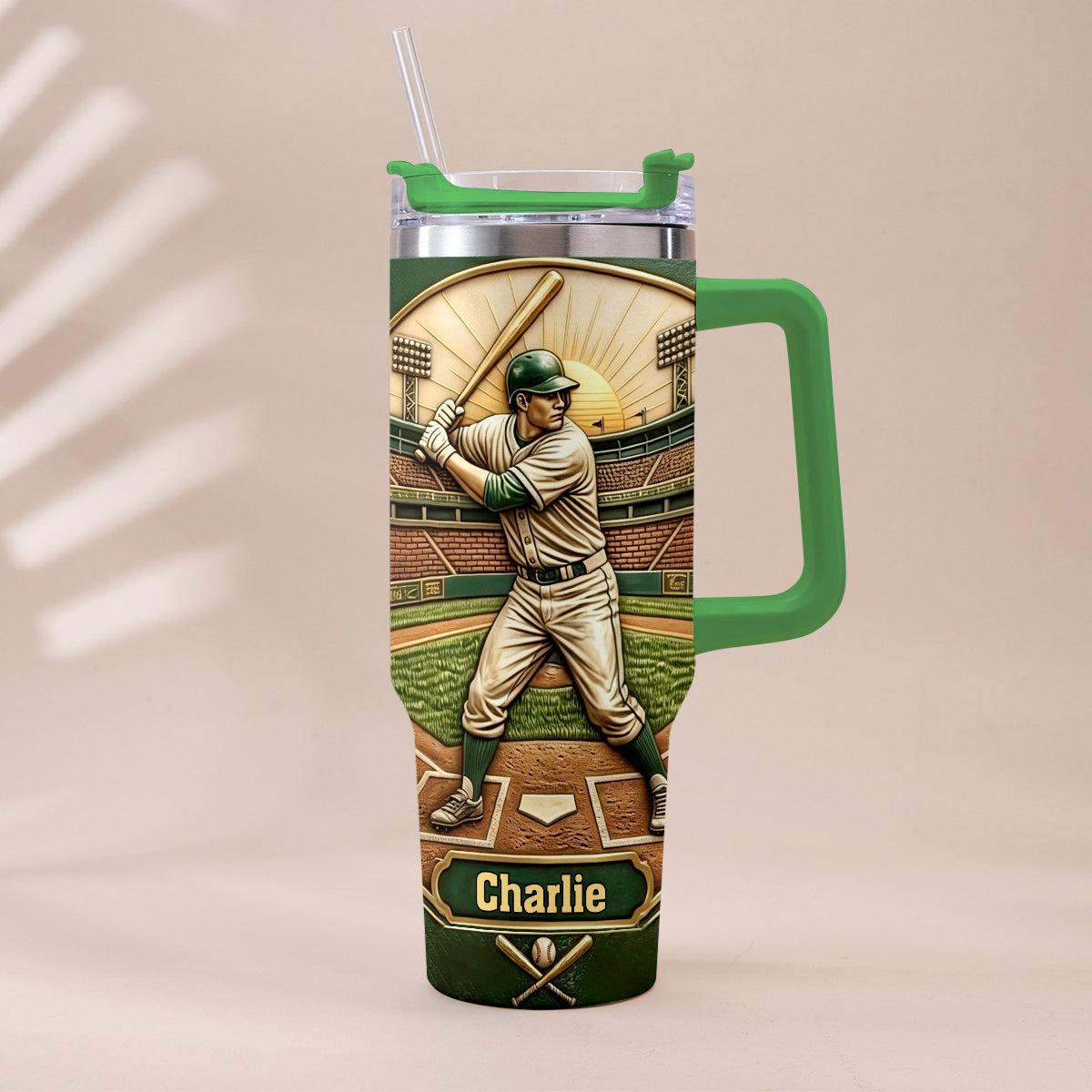 Wir haben den besten Papa gefangen - Personalisierter Baseball-Becher mit Griff