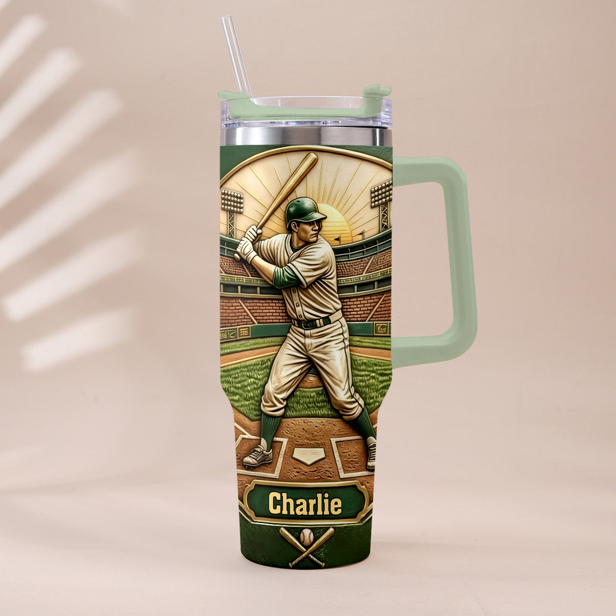 Wir haben den besten Papa gefangen - Personalisierter Baseball-Becher mit Griff