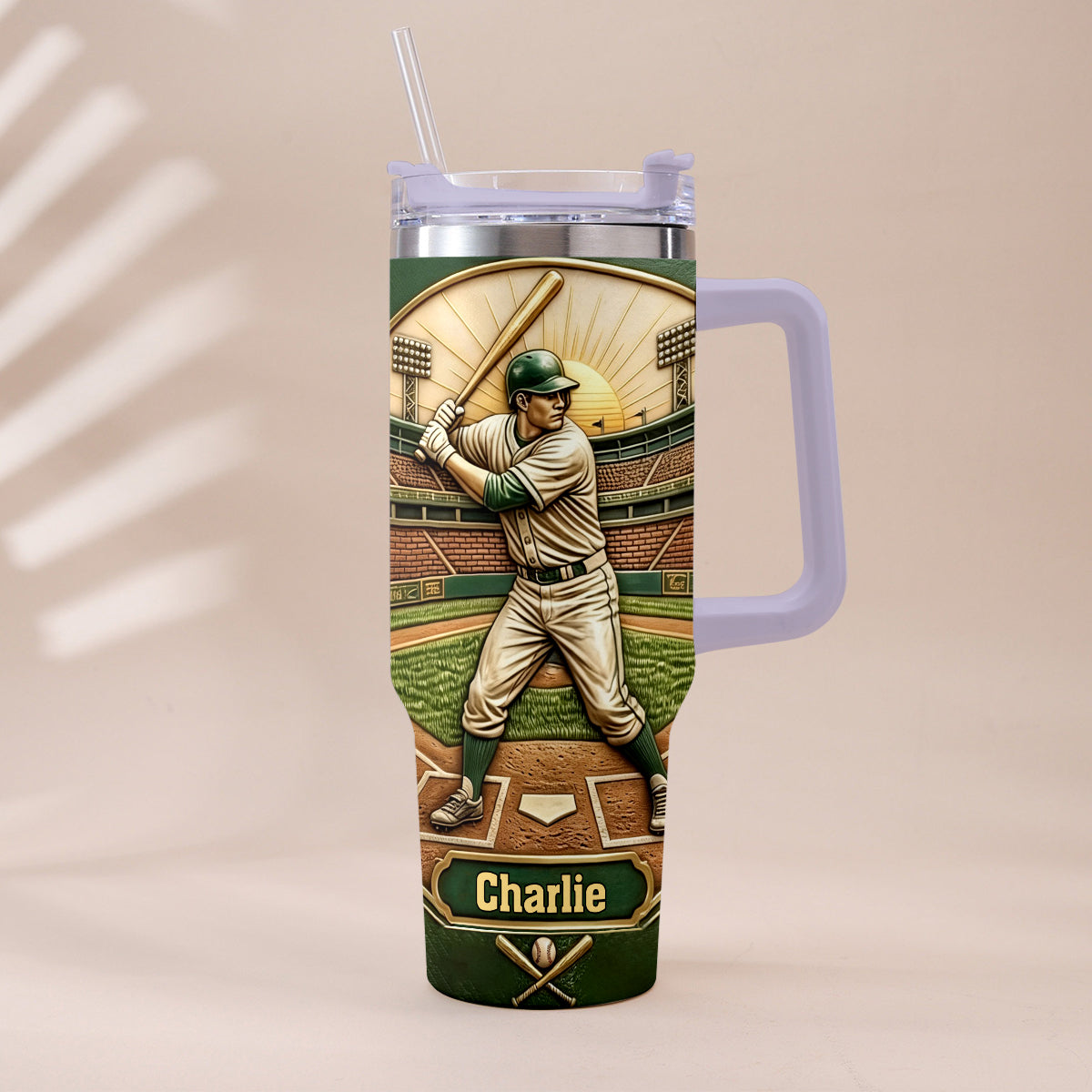 Wir haben den besten Papa gefangen - Personalisierter Baseball-Becher mit Griff